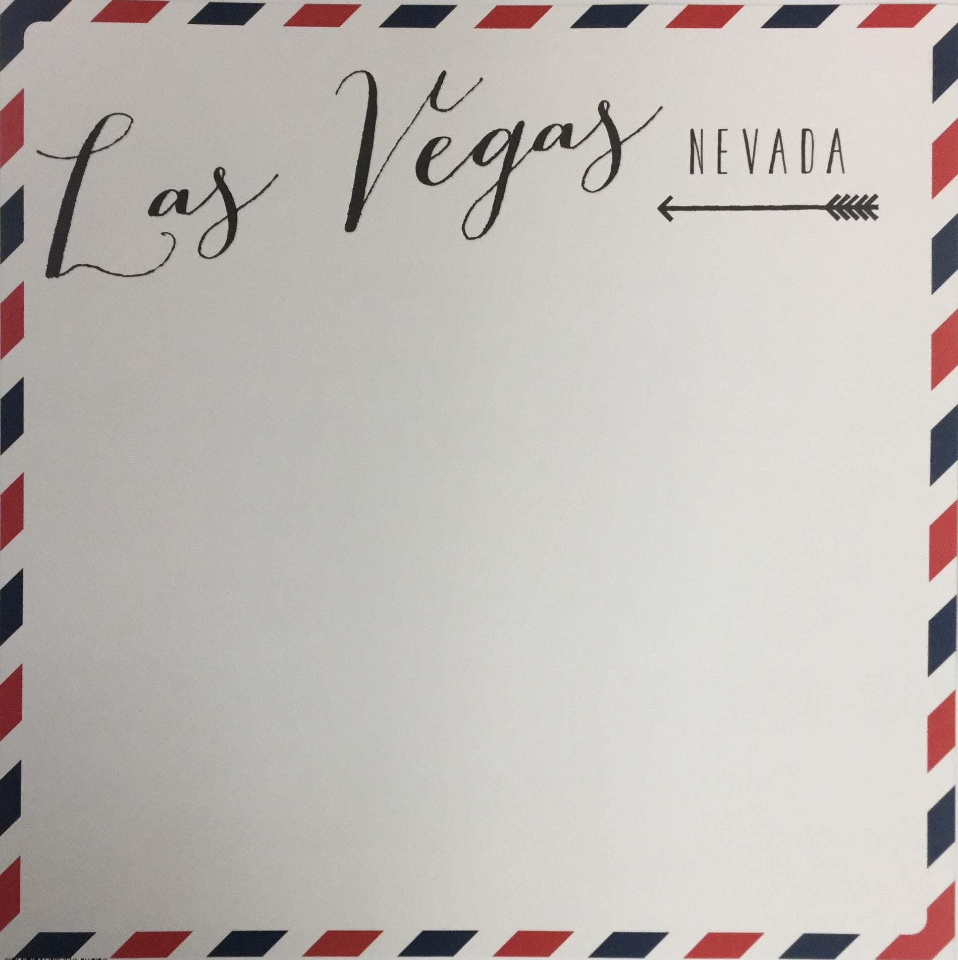 LAS VEGAS Mail Arrows 12"X12" Scrapbook Paper Scrapbooksrus