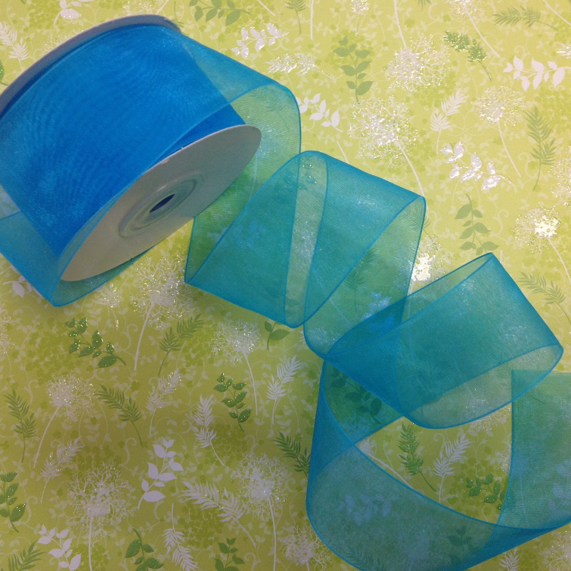 May Arts 1 1/2" Sheer Organza Ribbon 1 yard - Scrapbook Kyandyland