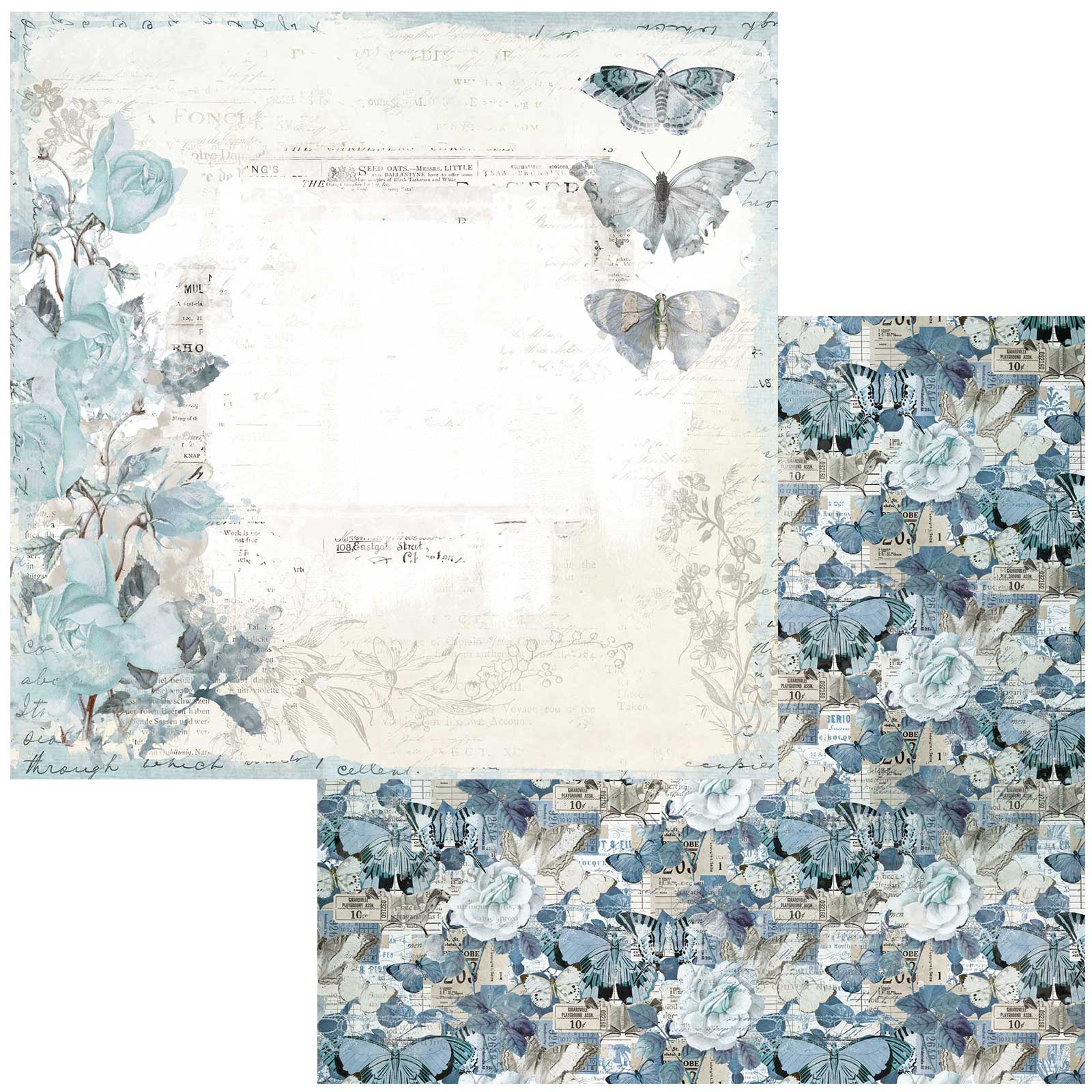 49 and Market Vintage Artistry SERENITY 12”X12” Scrapbook Collection Kit