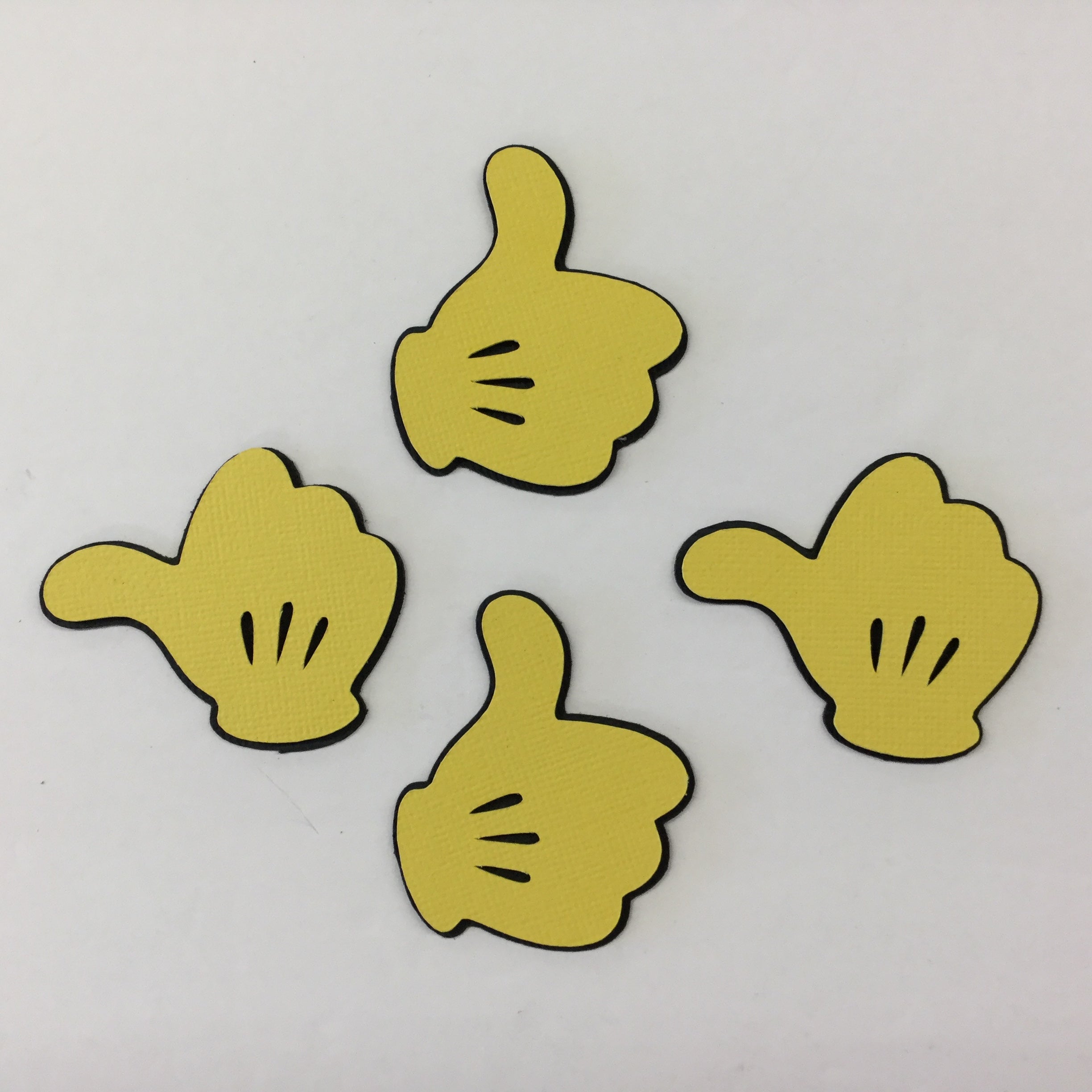 Like Disney MICKEY HANDS Thumb DieCut Scrapbook Embellishment