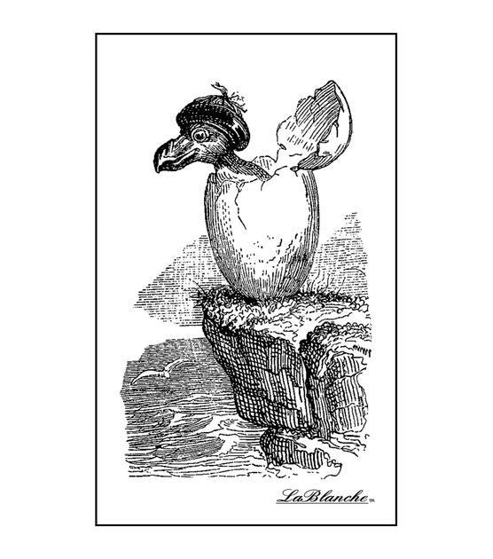 LaBlanche HERE I COME Bird Egg Mounted Stamp