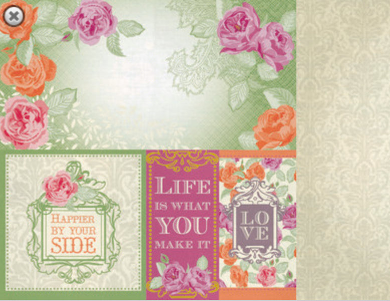 Kaisercraft FLORA DELIGHT Scrapbook Kit 12"X12" 12 Sheets