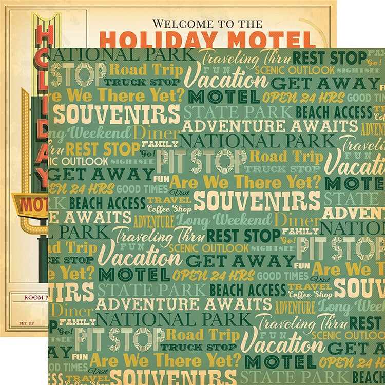 Carta Bella Are We There Yet? PIT STOP 12"x12" Paper Scrapbooksrus