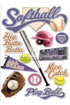 Paper House SPORTS 3D Stickers 4.5"x 7" - Scrapbook Kyandyland