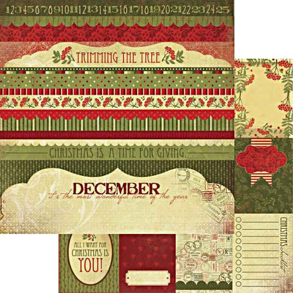Kaisercraft TWIG & BERRY Collection 12"X12" 1 Sheet - Scrapbook Kyandyland