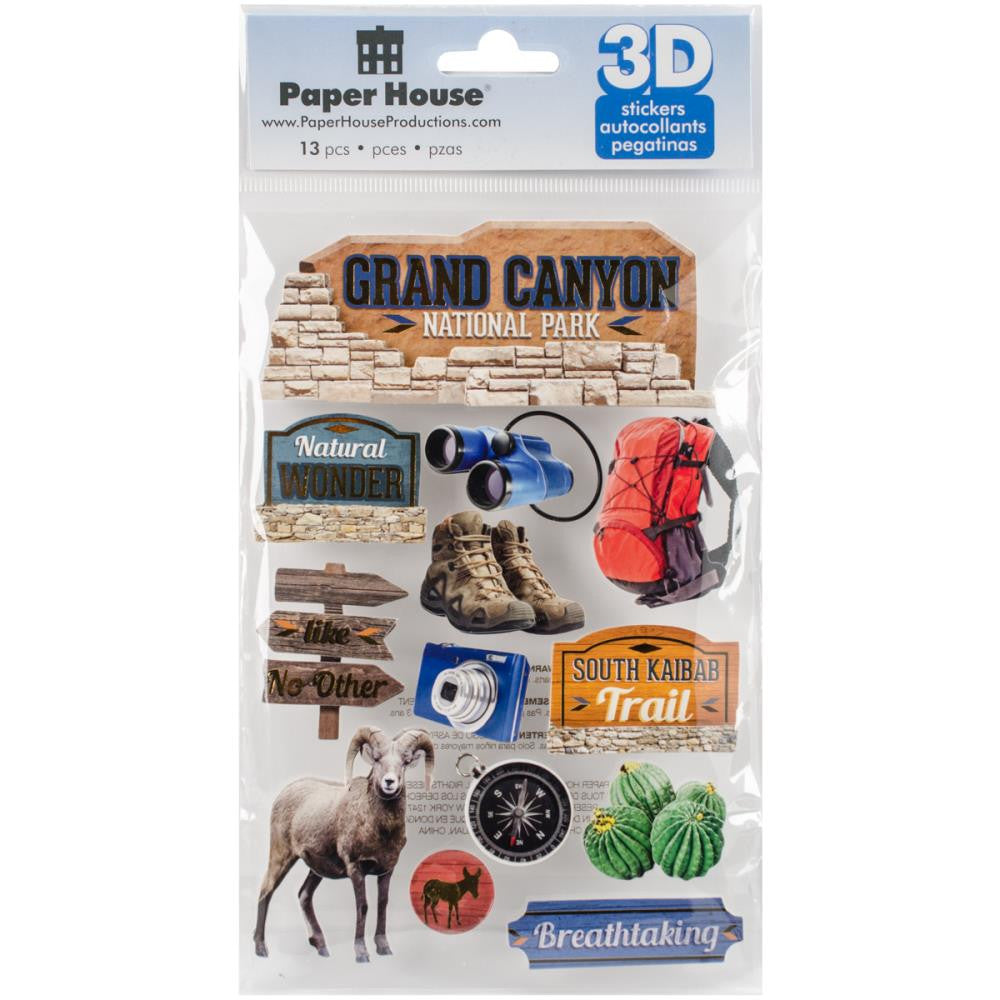Paper House GRAND CANYON 3D Stickers 13pc @Scrapbooksrus
