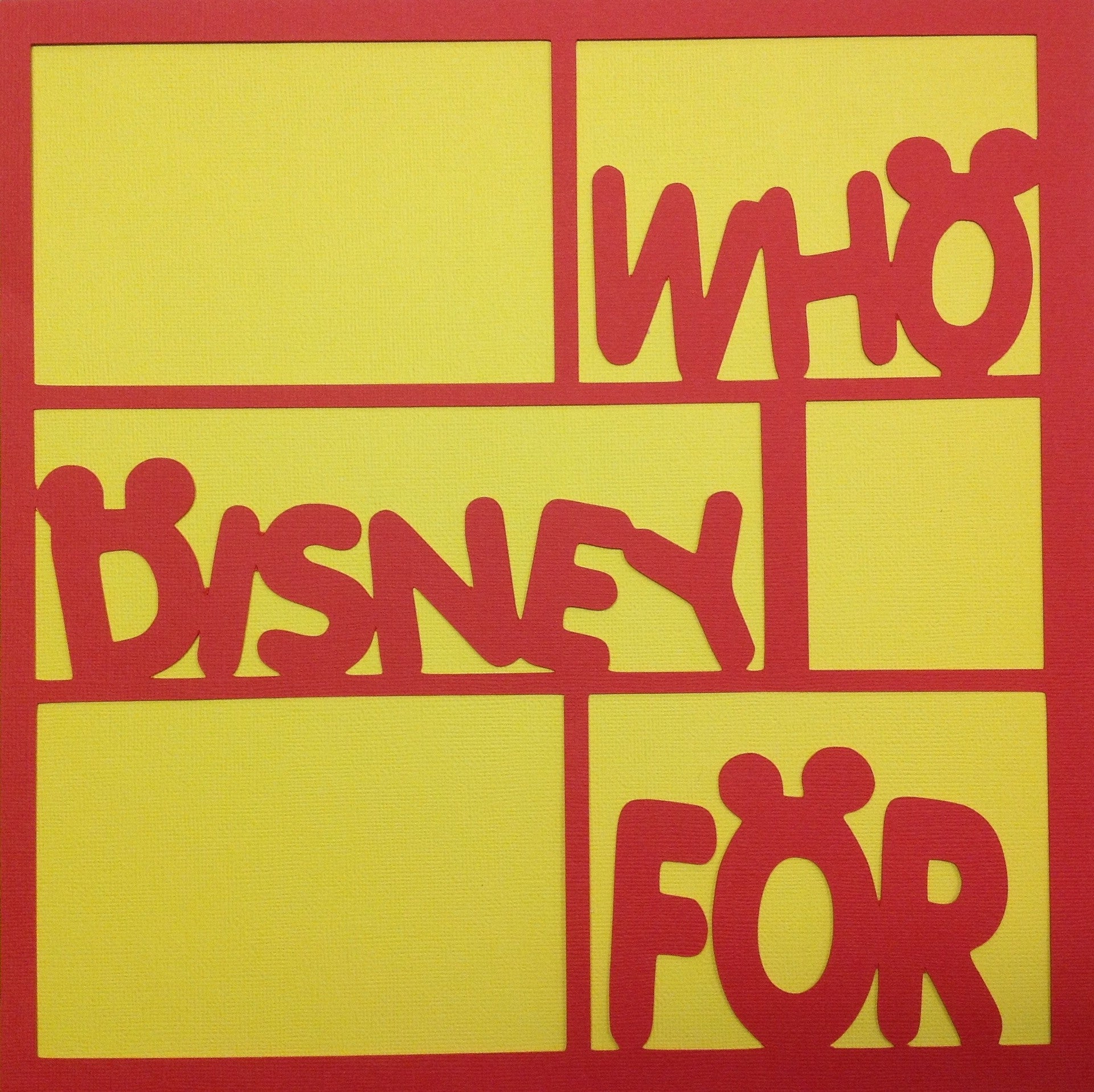 Page Frame WHO SAYS DISNEY 12"x12" Scrapbook Overlays