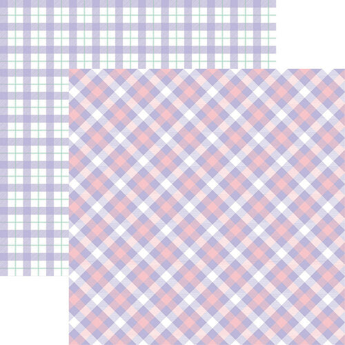 Reminisce Plaid Pastels PLAID TWO 12"X12" Scrapbook Paper Scrapbookrus