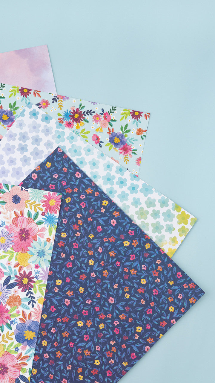 Paige Evans BLOOMING WILD 12"X12" Scrapbook Paper Pad 48pc