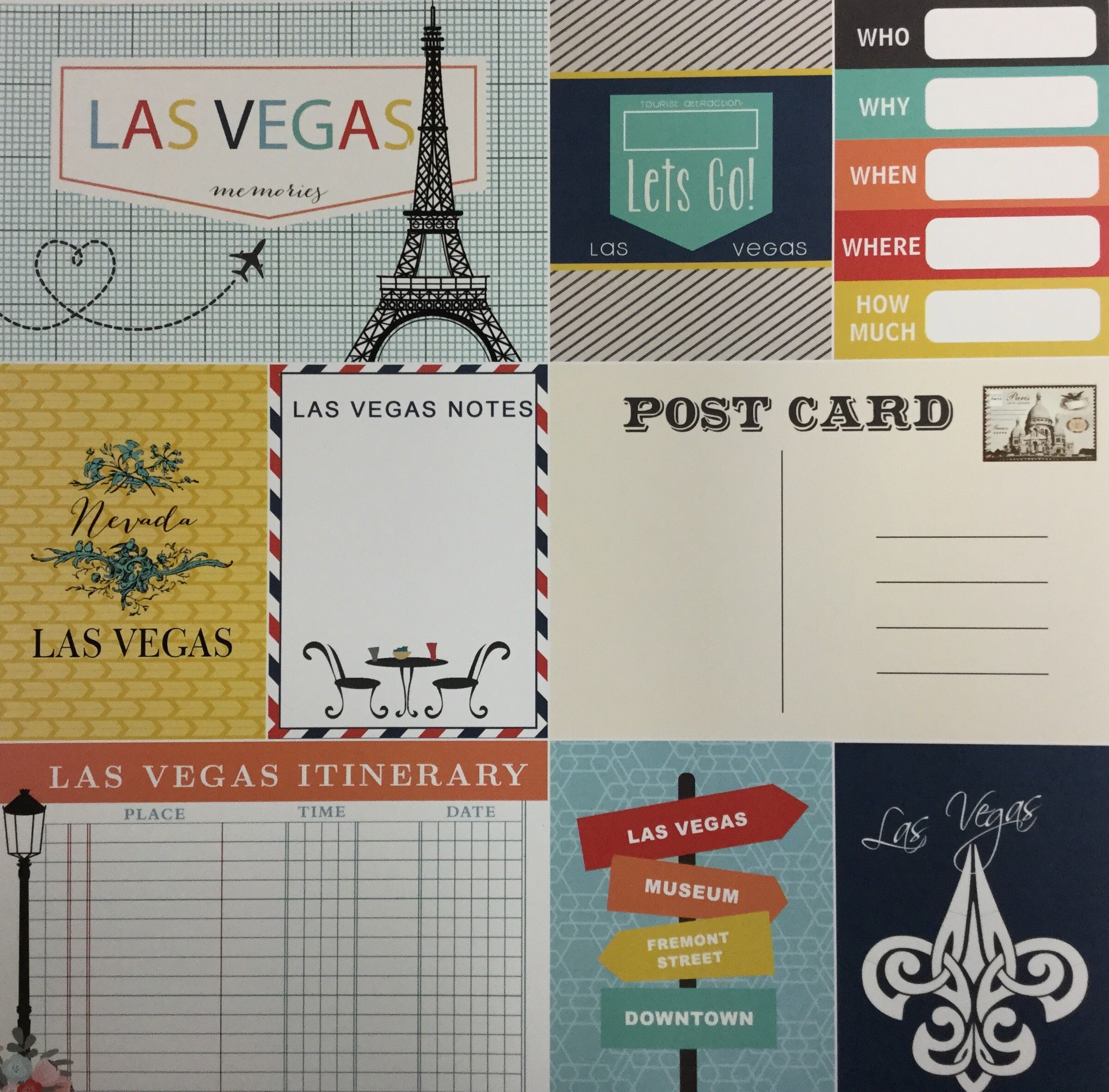 LAS VEGAS Memories 12"X12" Scrapbook Paper Scrapbooksrus