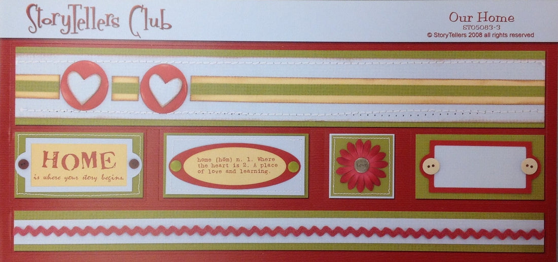 StoryTellers OUR HOME 3-3 DIECUTS 6"X13"