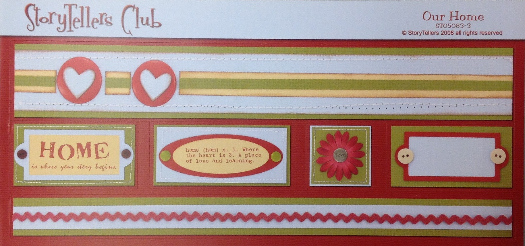 StoryTellers OUR HOME 3-3 DIECUTS 6"X13"