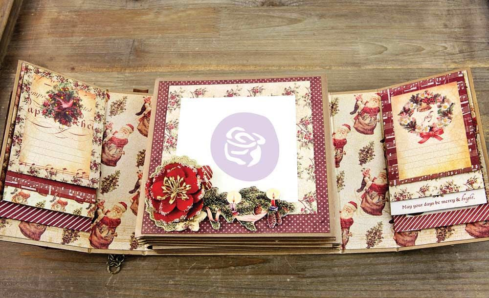 Prima Memory Hardware GATEFOLD LARGE Chipboard Journal Scrapbook 8x8