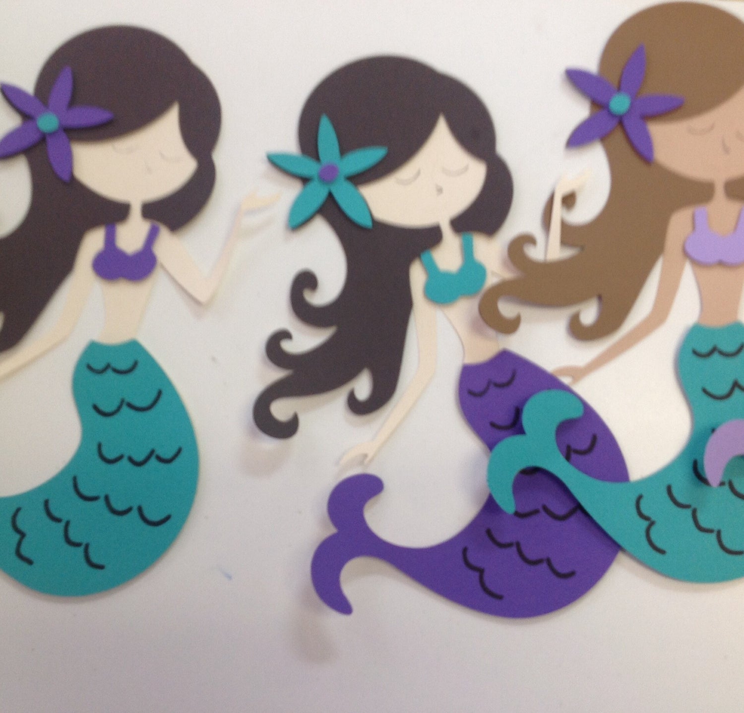 Custom Large 12" MERMAID Birthday Party Decoration - Scrapbook Kyandyland
