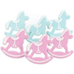 Eyelet Outlet ROCKING HORSES Brads 12pc - Scrapbook Kyandyland