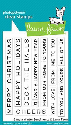 Scrapbooksrus Las Vegas Lawn Fawn SIMPLY WINTER SENTIMENTS Clear Stamps