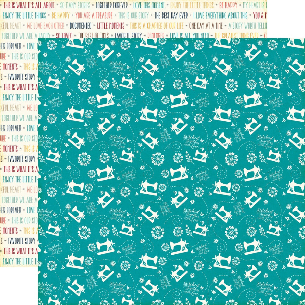 Echo Park The Story Of Our Family SEWING 12"x12" Paper