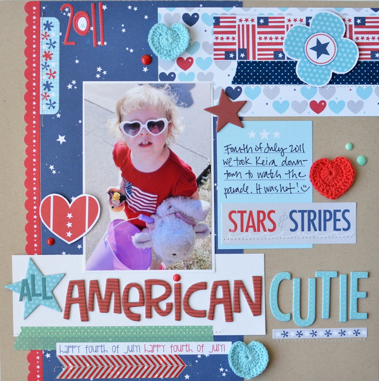 Bella Blvd ALL AMERICAN Collection 12"X12" Scrapbook Paper - Scrapbook Kyandyland