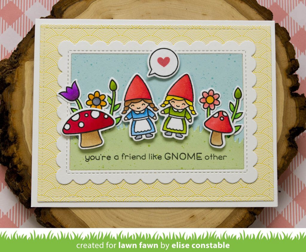 Lawn Fawn OH GNOME! Clear Stamps & Die Set