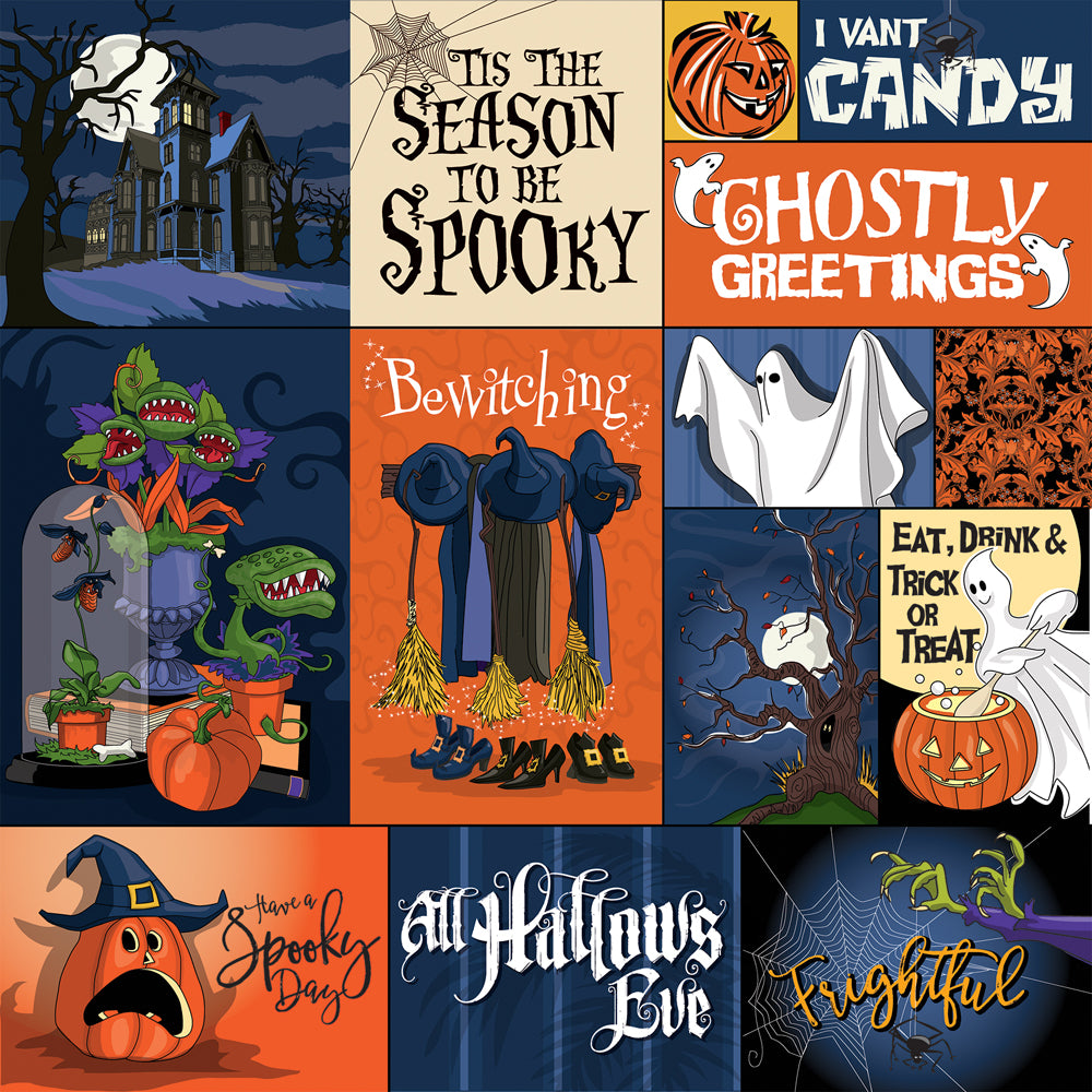 Carta Bella Hocus Pocus MULTI JOURNALING CARDS 12"x12" Scrapbook Paper