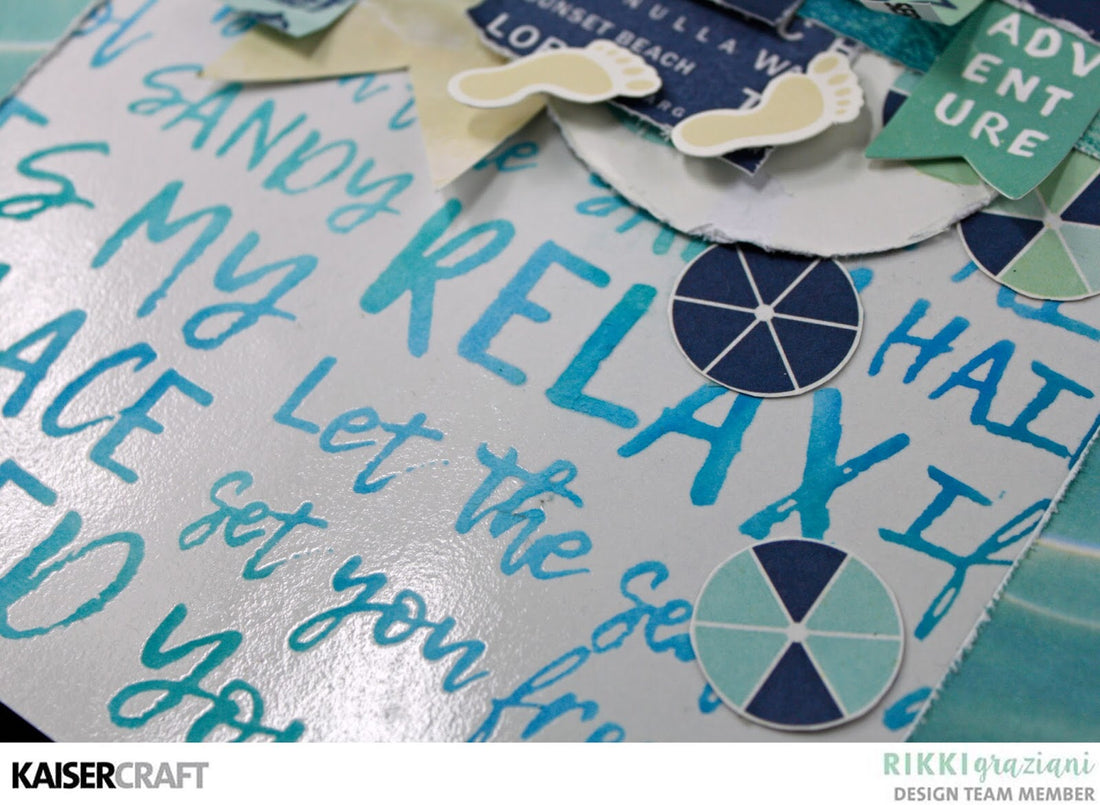 Kaisercraft Summer Splash SUNKISSED 1 Sheet 12"X12" Paper Scrapbooksrus