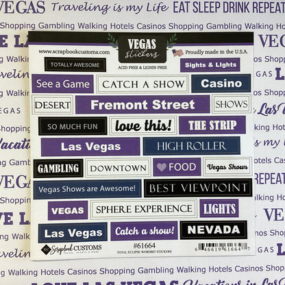 Scrapbook Customs VEGAS STICKERS 6X6 Wordbit Sticker 25pc