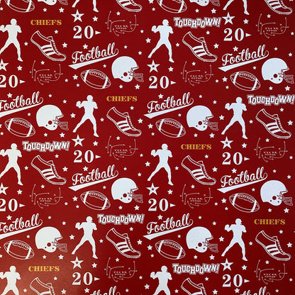 Scrapbooksrus CHIEFS FOOTBALL 12&quot;X12&quot; Scrapbook Paper Kit 12 Sheets