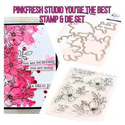 Pinkfresh Studio YOU’RE THE BEST Stamp &amp; Die Set 7pc