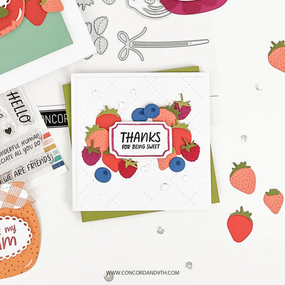 Concord &amp; 9th BERRIES AND JAM Stamp &amp; Die Set