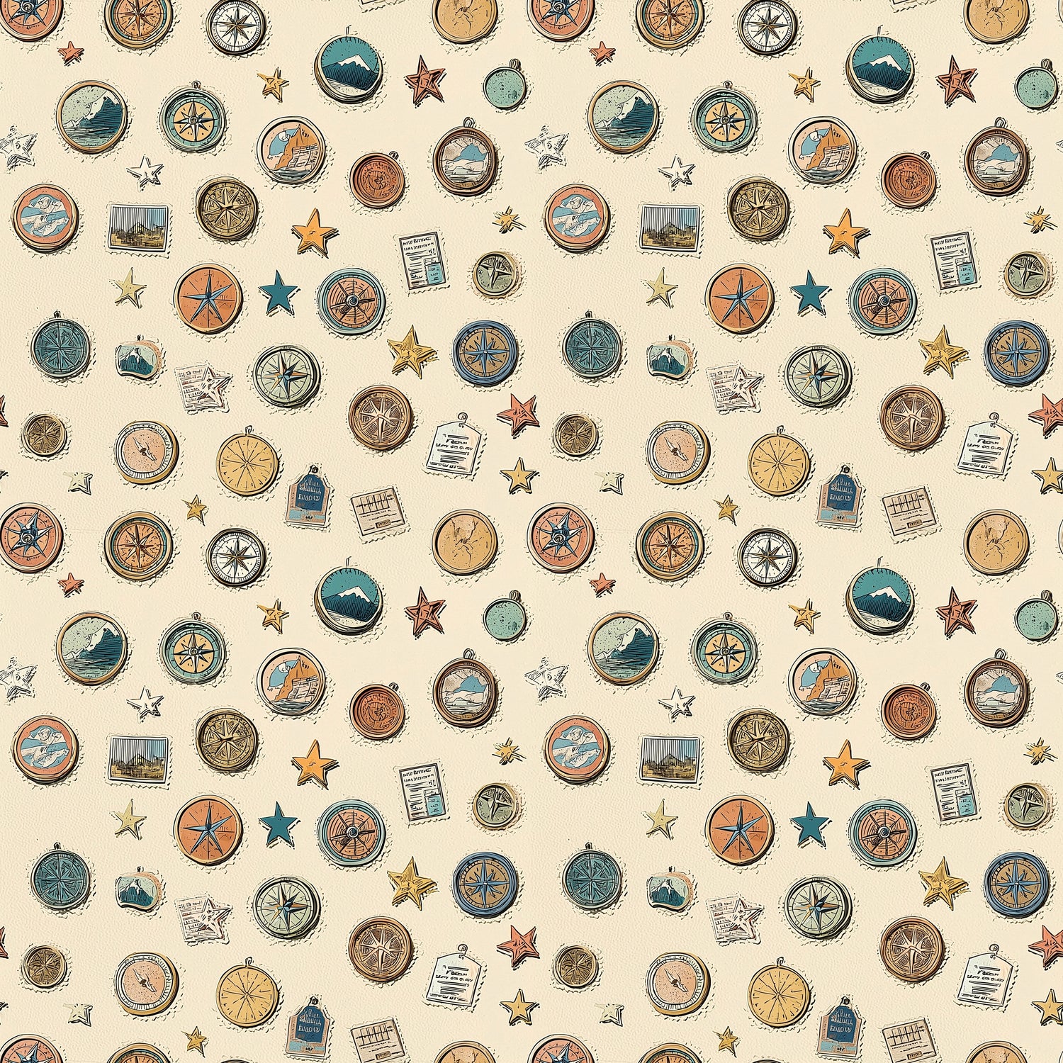 Scrapbooksrus VINTAGE ROAD TRIP 12pc 12"X12" Scrapbook Paper Pack