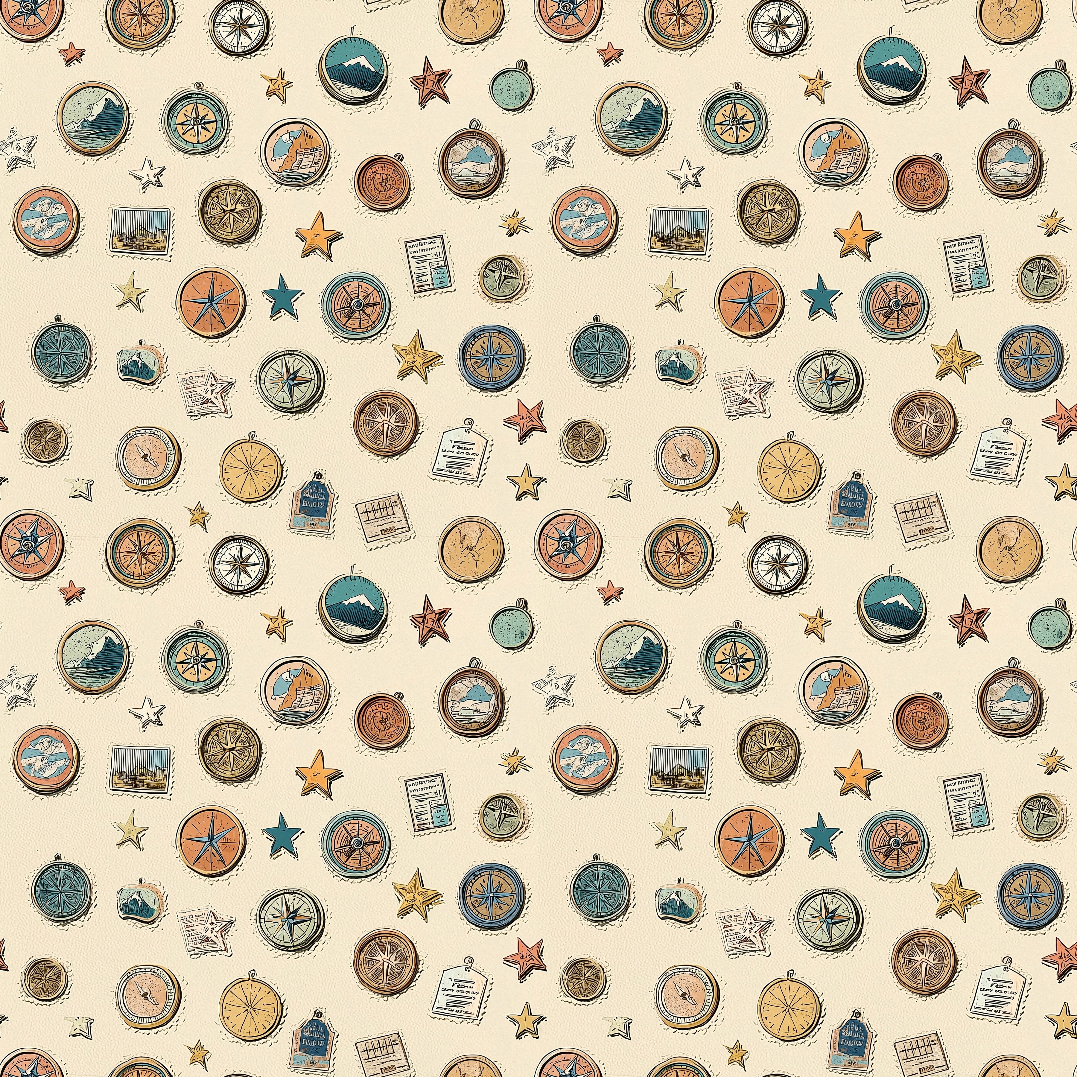 Scrapbooksrus VINTAGE ROAD TRIP 12pc 12"X12" Scrapbook Paper Pack