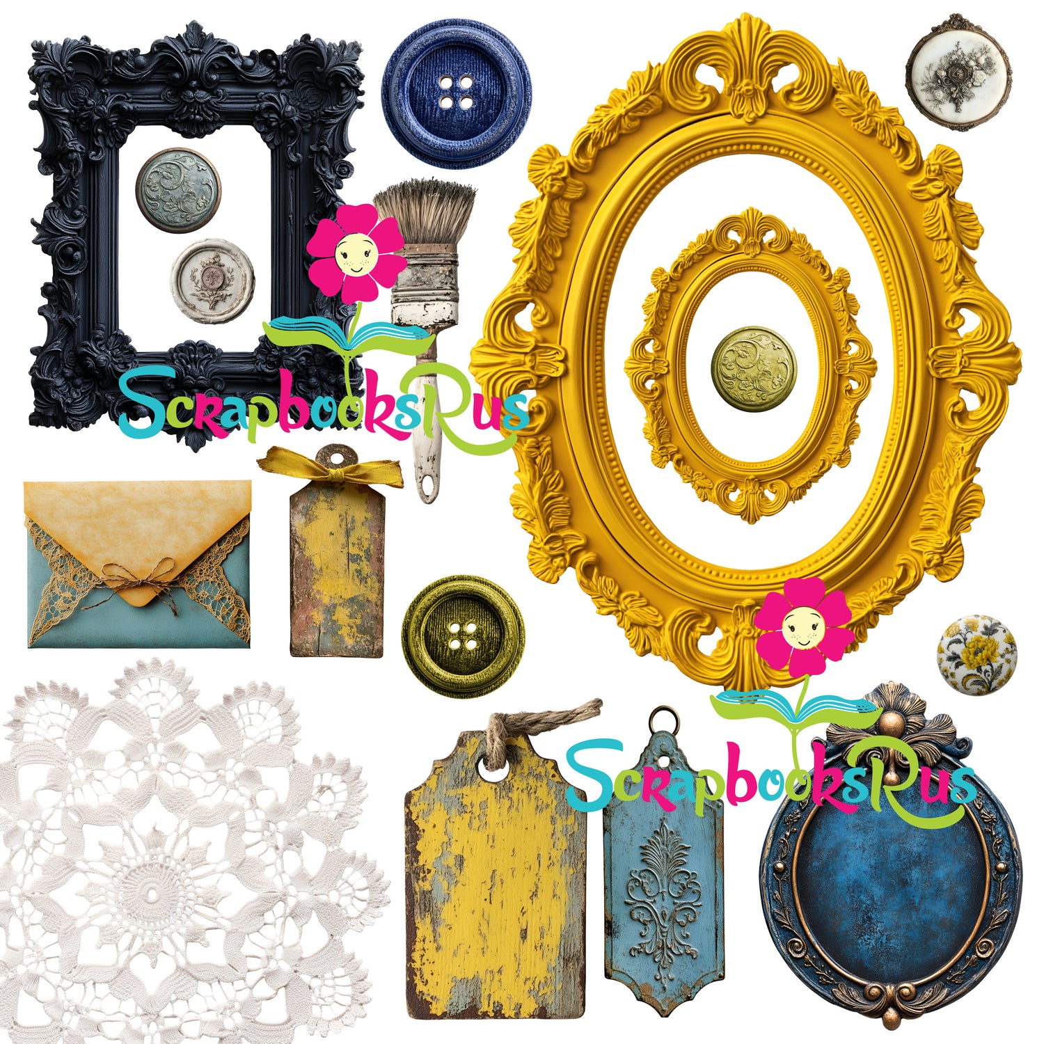 Scrapbooksrus FLORALS ON THE FRINGE PACK 12pc 12"X12" Scrapbook Paper