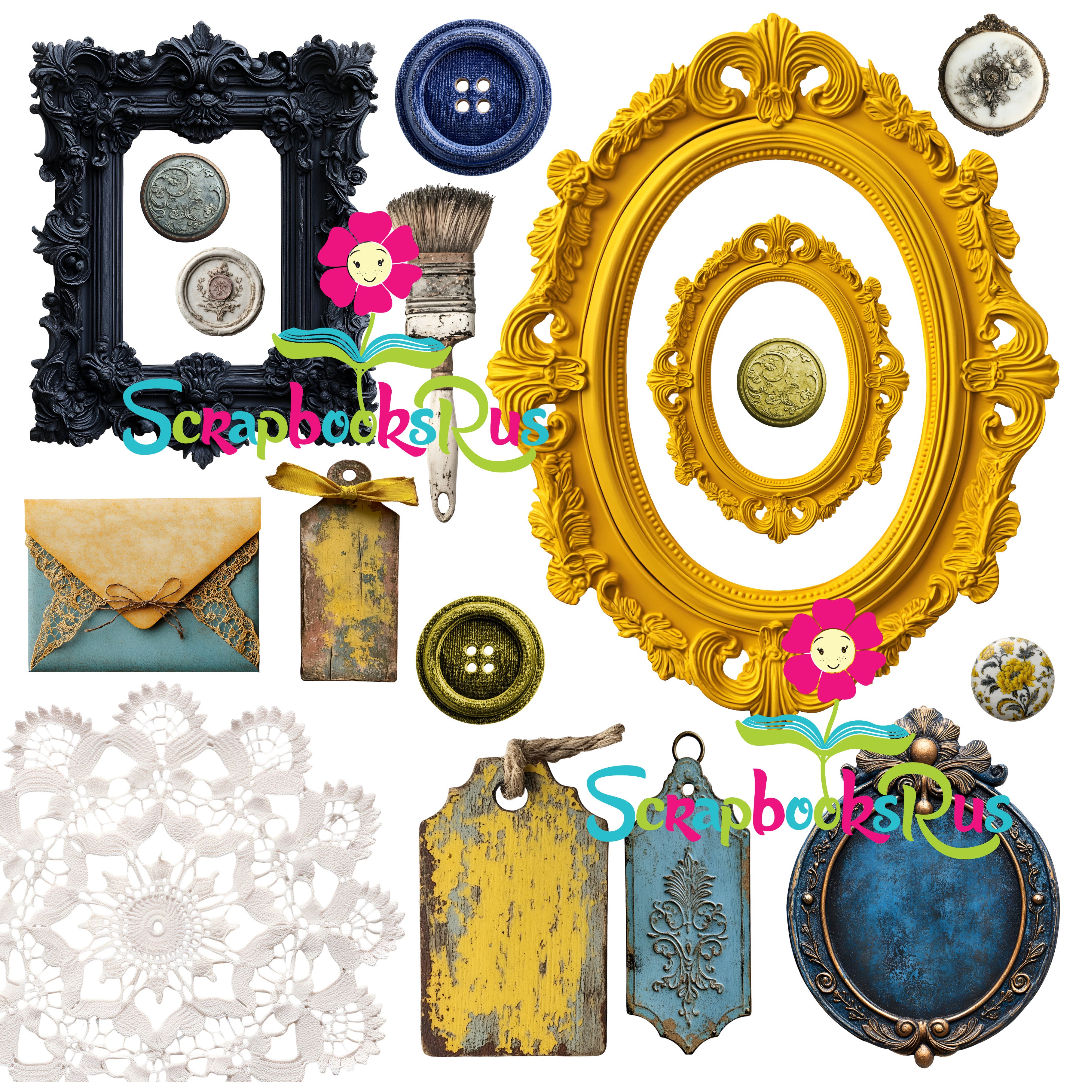 Scrapbooksrus FLORALS ON THE FRINGE PACK 12pc 12"X12" Scrapbook Paper