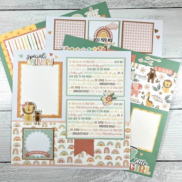 Echo Park OUR BABY GIRL 12"x12" Element Sticker