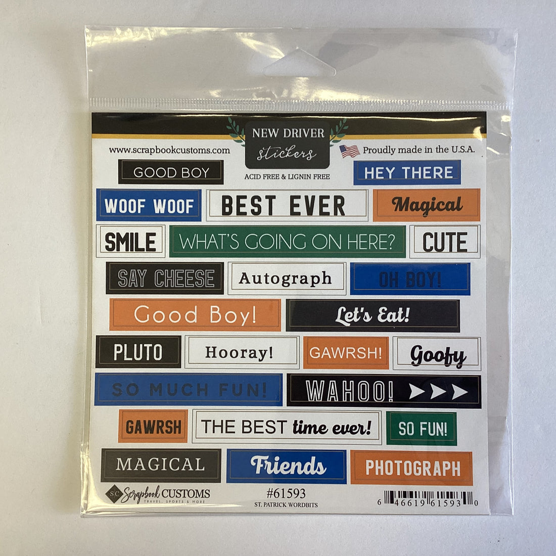 Magical Stickers GOOFY PLUTO WORDBITS Stickers 25pc