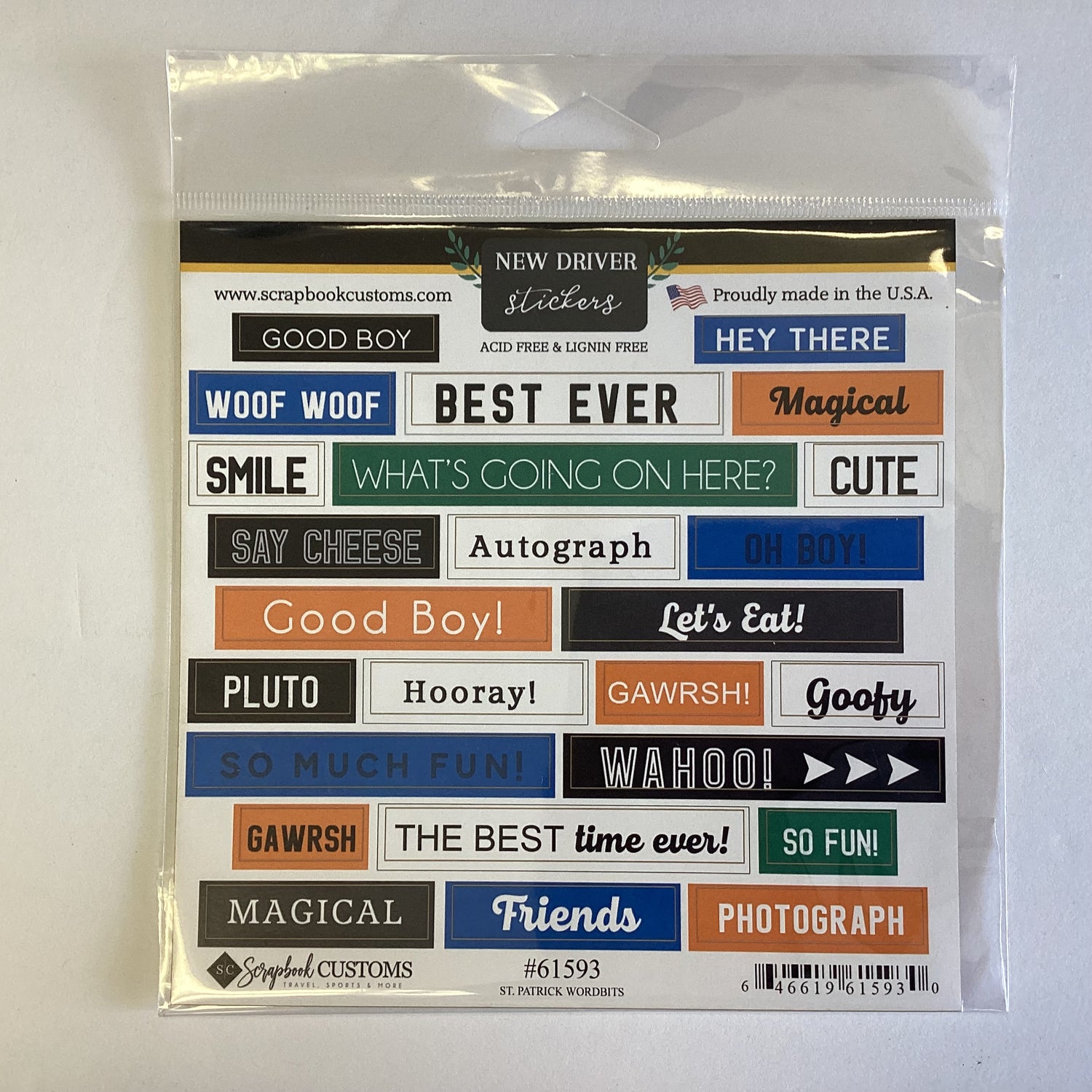 Magical Stickers GOOFY PLUTO WORDBITS Stickers 25pc