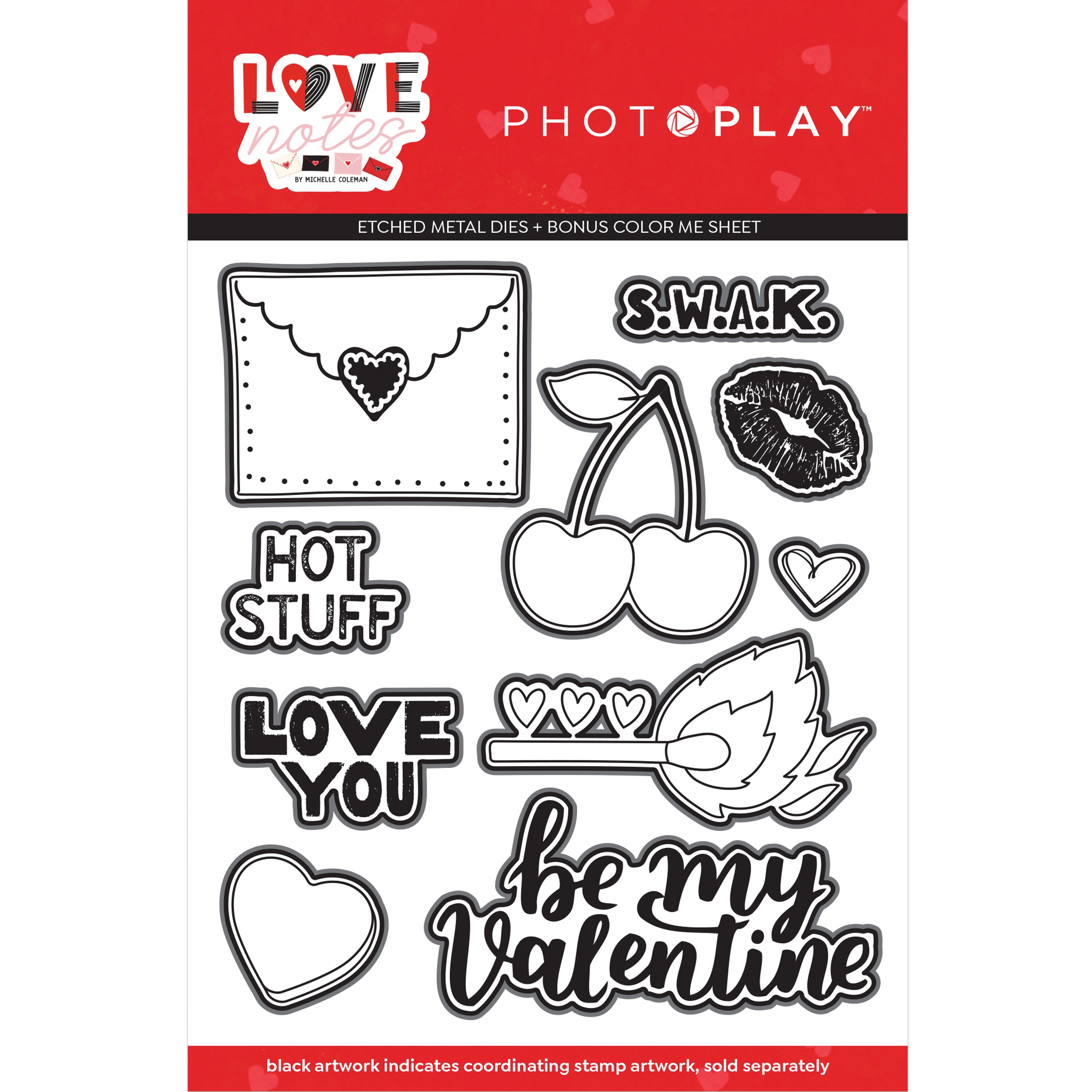 Photoplay LOVE NOTES Stamps &amp; Dies Set