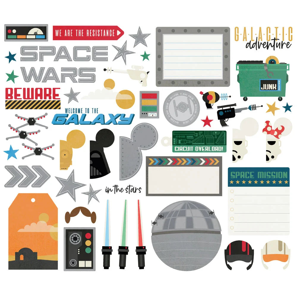 Simple Stories SAY CHEESE GALAXY Bits &amp; Pieces 49pc