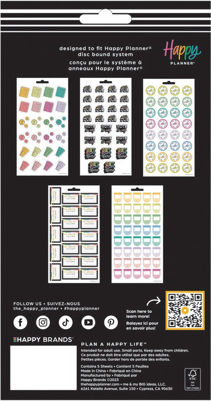 Happy Planner BRIGHT BUDGET Sticker Sheets 142pc