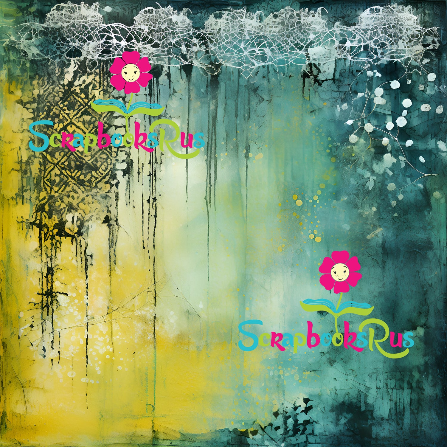 Scrapbooksrus FLORALS ON THE FRINGE PACK 12pc 12"X12" Scrapbook Paper