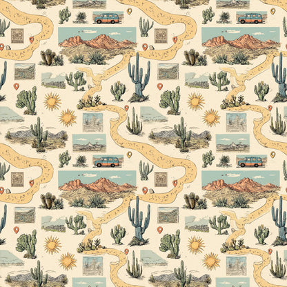 Scrapbooksrus VINTAGE ROAD TRIP 12pc 12"X12" Scrapbook Paper Pack