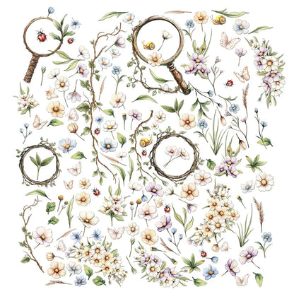 49 and Market THE LOOKING GLASS Laser Cut Wildflowers 158pc