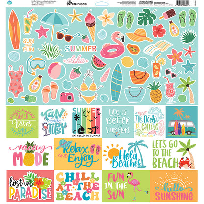 Reminisce BEACH VIBES 12&quot;X12&quot; Scrapbook Kit 9pc