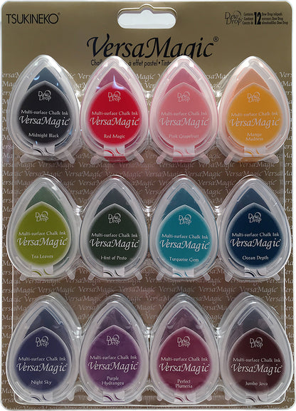 VersaMagic Dew Drop ASSORTED Chalk Ink Pads 12pc