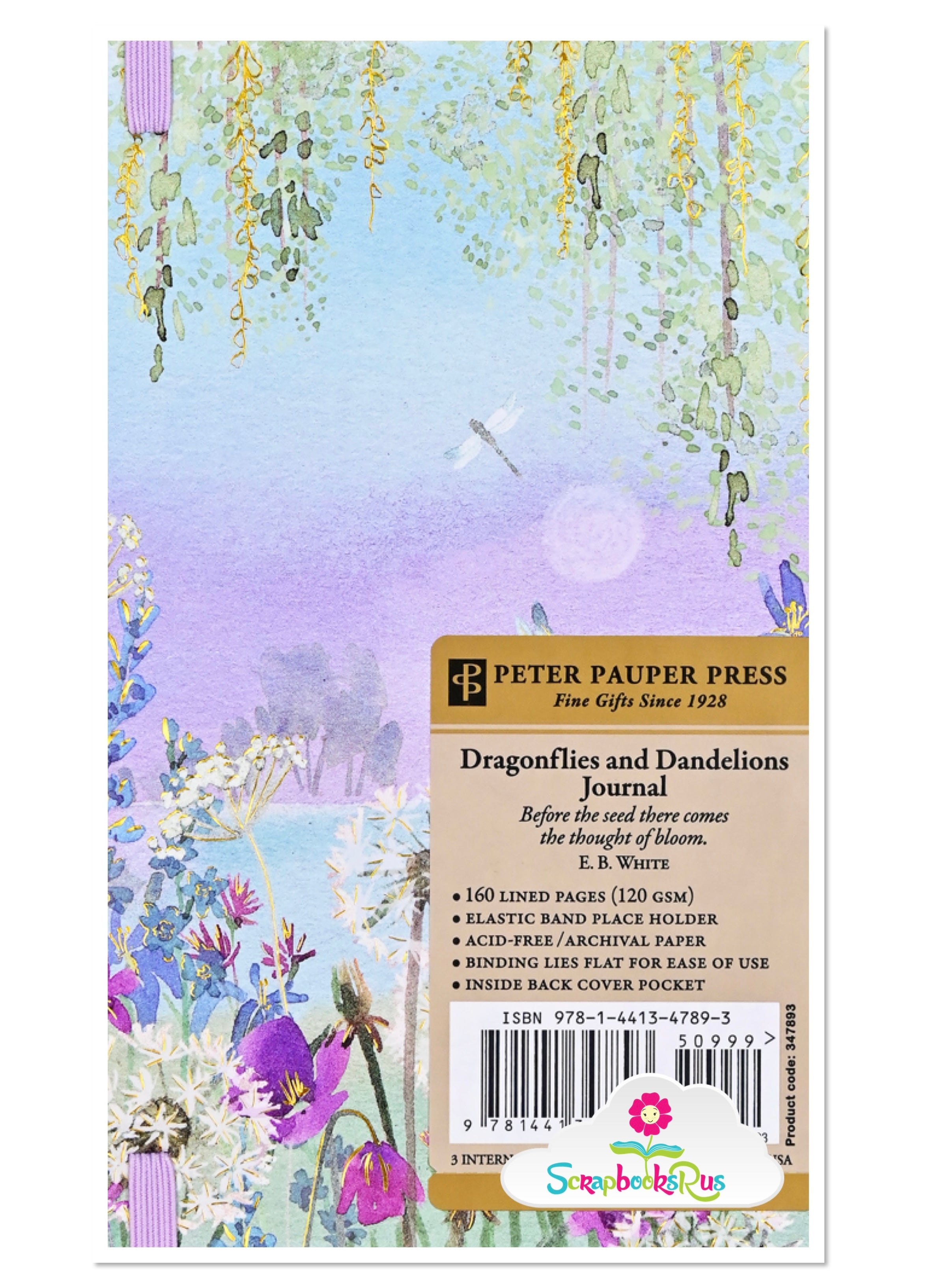 Peter Pauper DRAGONFLIES &amp; DANDELIONS A7 Journal