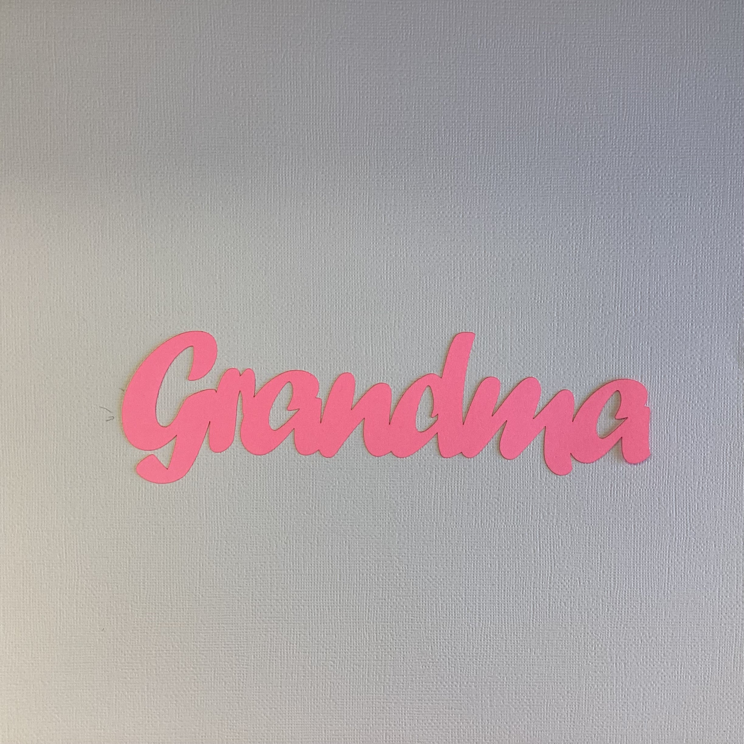 GRANDMA Title Laser Die Cut