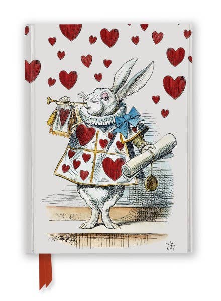 Hardcover Alice in Wonderland WHITE RABBIT LINED JOURNAL A5