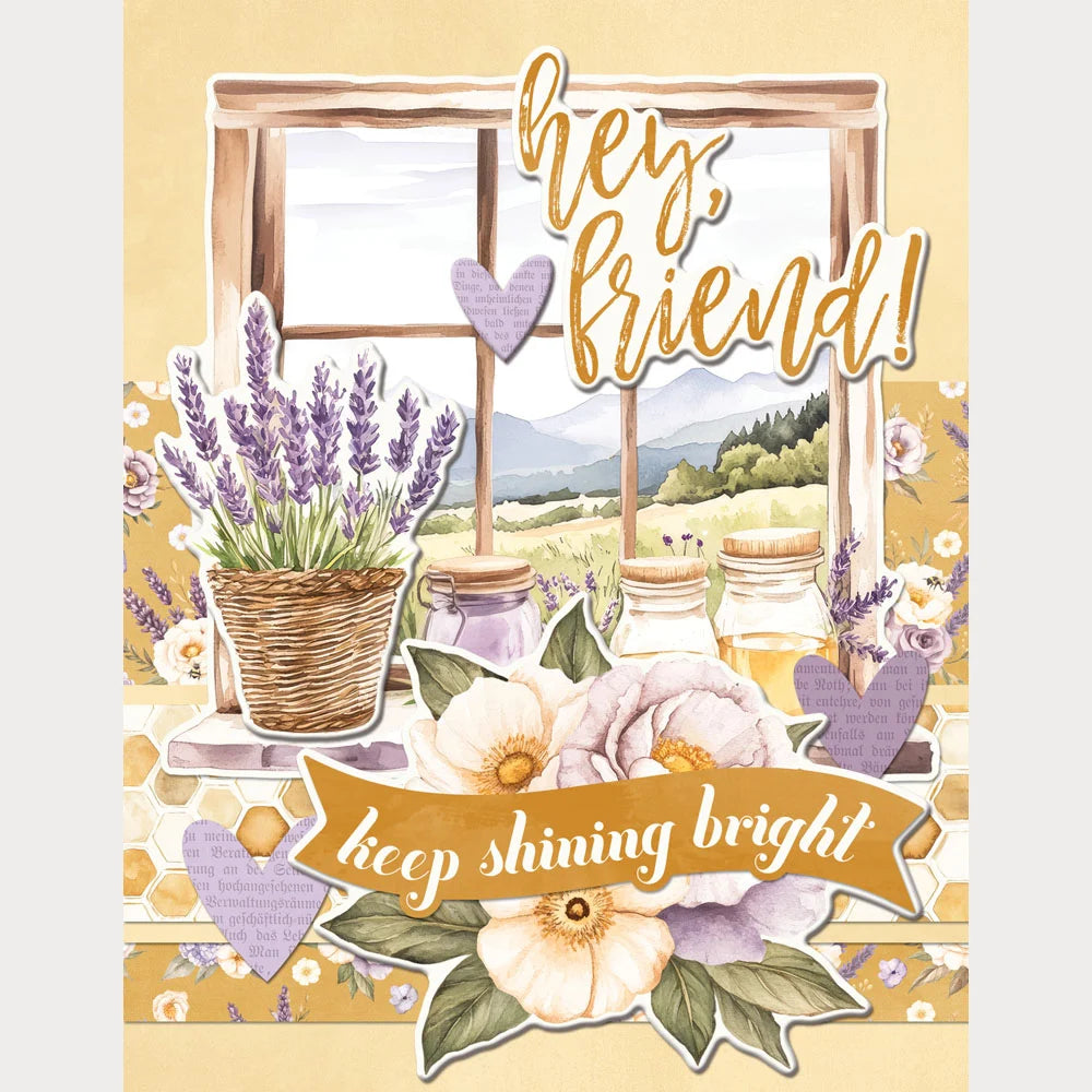 Simple Stories Simple Cards SIMPLE VINTAGE LAVENDER FIELDS Card Kit