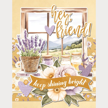 Simple Stories Simple Cards SIMPLE VINTAGE LAVENDER FIELDS Card Kit