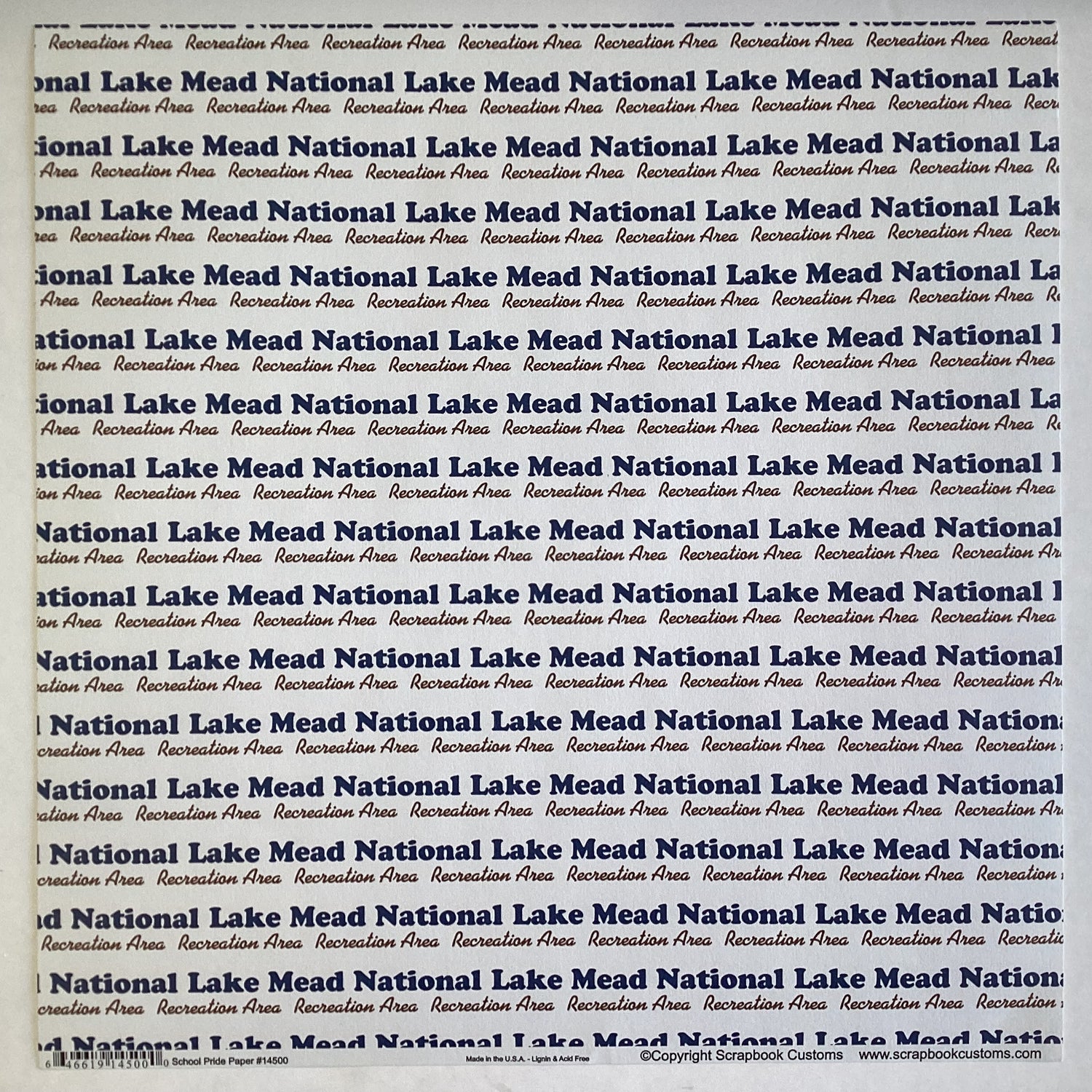LAKE MEAD KIT 12&quot;X12&quot; Travel Scrapbook Paper With Laser Title